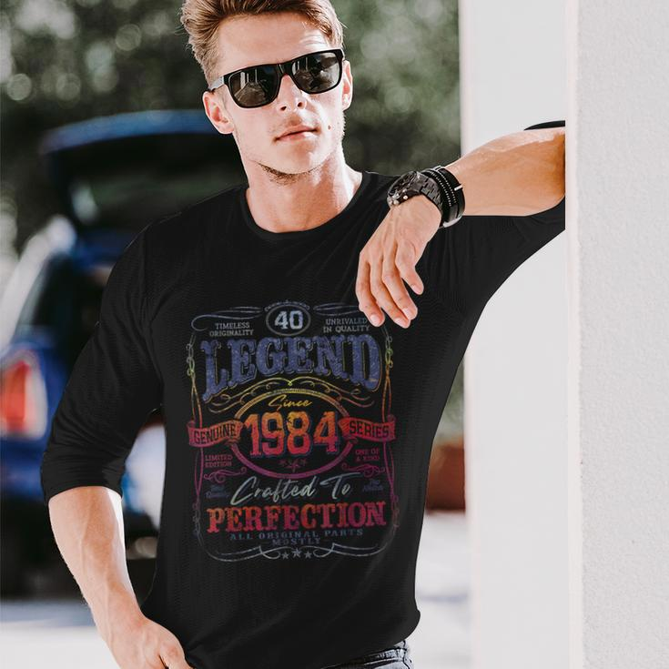 Vintage 1984 Limited Edition 40 Year Old 40Th Birthday Long Sleeve T-Shirt Gifts for Him