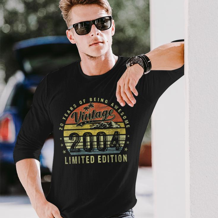 Vintage 2004 Limited Edition 20 Year Old 20Th Birthday Long Sleeve T-Shirt Gifts for Him