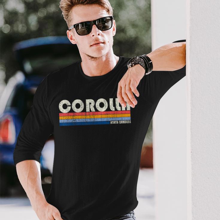 Vintage 70S 80S Style Corolla Nc Long Sleeve T-Shirt Gifts for Him