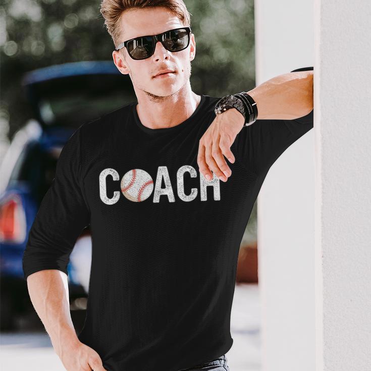 Vintage Baseball Coaches Appreciation Baseball Coach Long Sleeve T-Shirt Gifts for Him