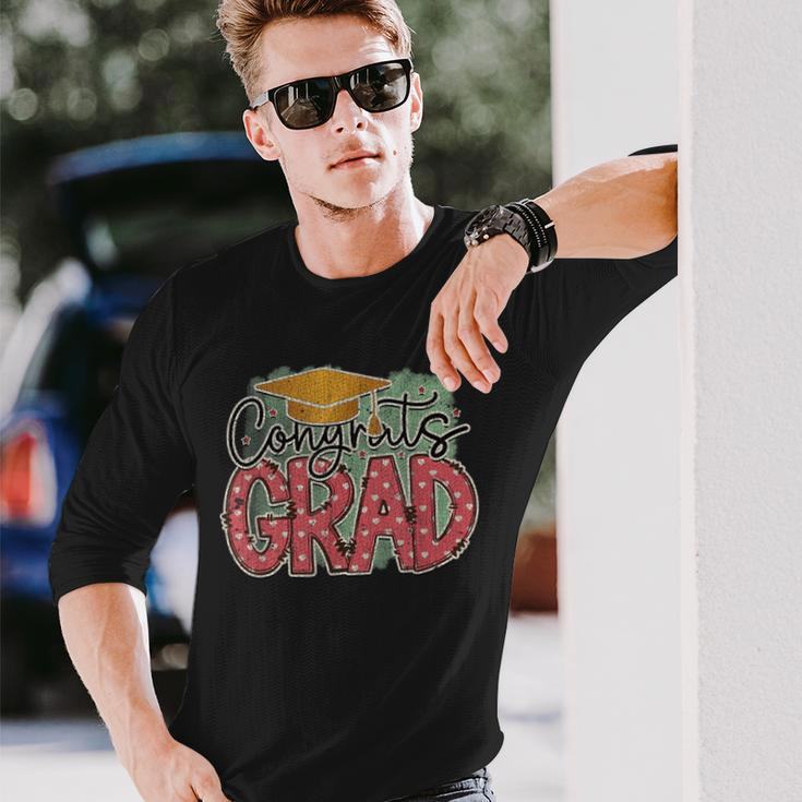 Vintage Congrats Grad Long Sleeve T-Shirt Gifts for Him