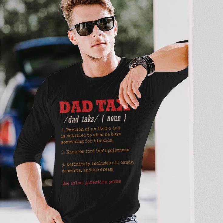 Vintage Dad Tax Definition Father's Day Long Sleeve T-Shirt Gifts for Him
