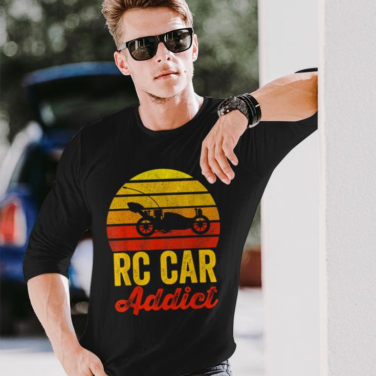 Vintage Rc Cars Addict Rc Racer Rc Car Lover Boys Fun Long Sleeve T-Shirt Gifts for Him