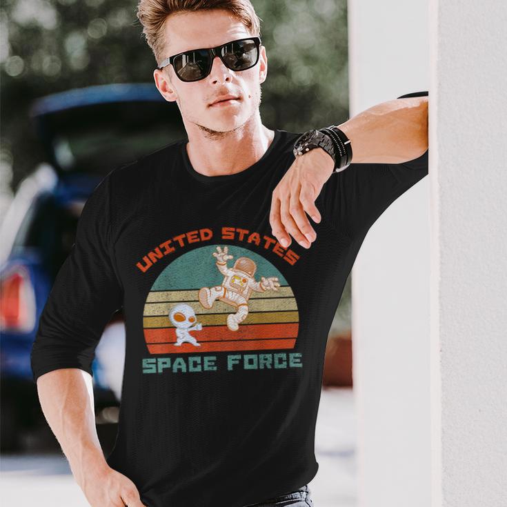 Vintage Retro United States Space Force For 2020 Long Sleeve T-Shirt Gifts for Him