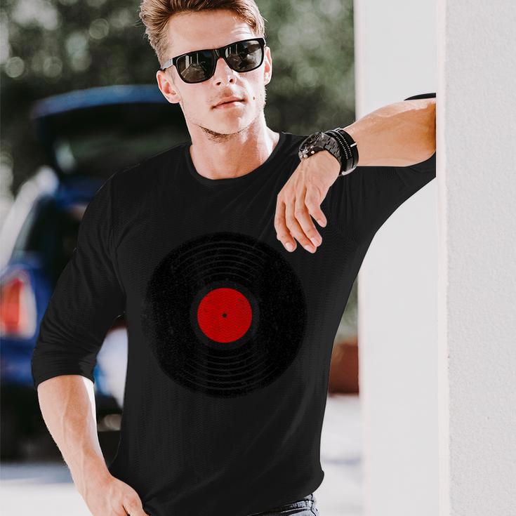 Vintage Vinyl Turntable Record Collector Dj Retro Birthday Long Sleeve T-Shirt Gifts for Him