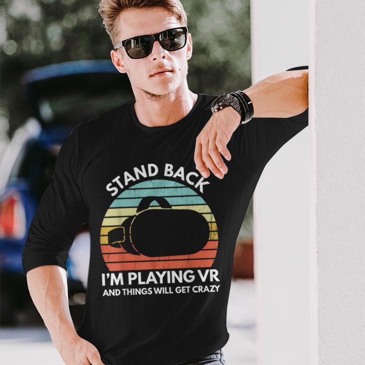 Virtual Reality Athlete Vr Gamer Saying Long Sleeve T-Shirt Gifts for Him