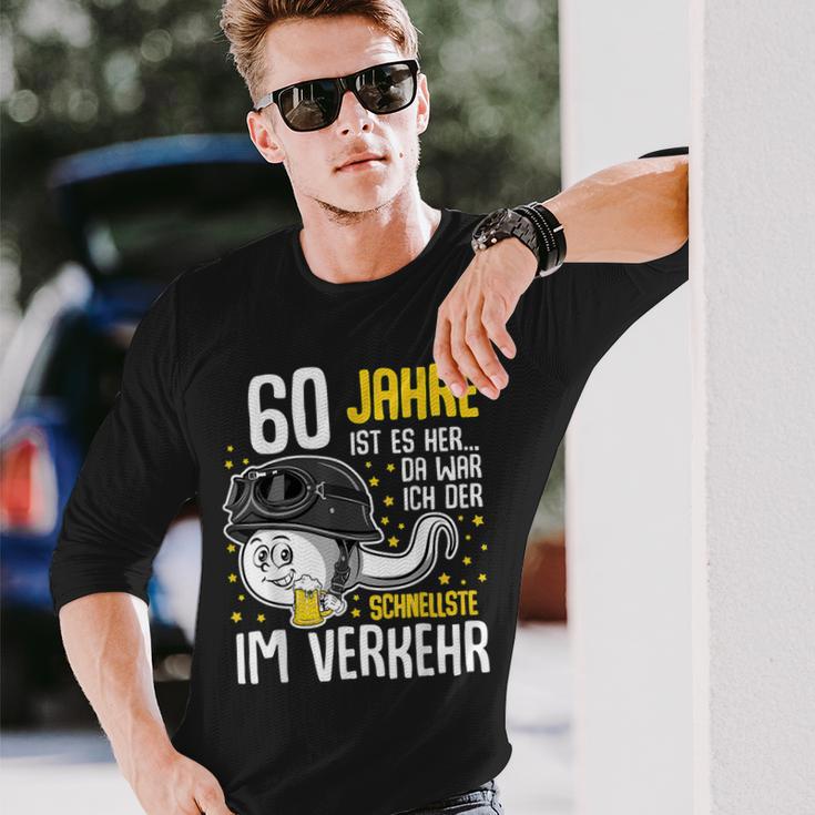 Vor 60 Jahen Der Fastest In Transport 60Th Birthday Man Langarmshirts Geschenke für Ihn