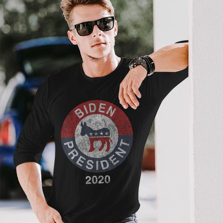 Vote Joe Biden 2020 For President Vintage Long Sleeve T-Shirt Gifts for Him