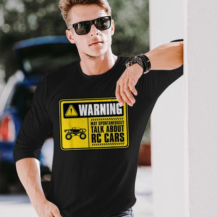 Warning May Spontaneously Talk About Rc Cars Racing Lover Long Sleeve T-Shirt Gifts for Him