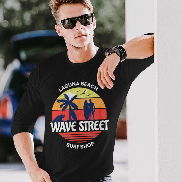 Wave Street Surf Shop Sunrise Logo Long Sleeve T-Shirt Gifts for Him