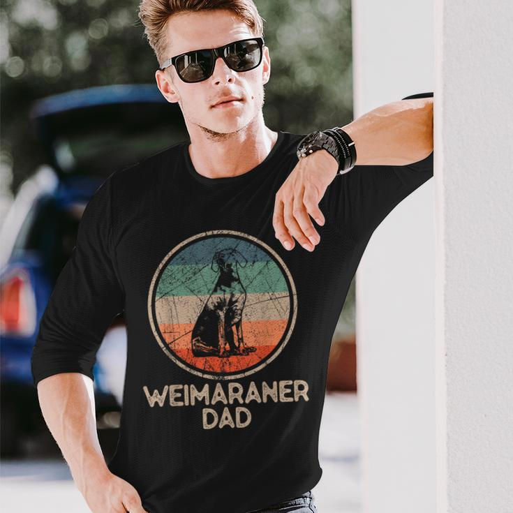 Weimaraner Dog Vintage Weimaraner Dad Long Sleeve T-Shirt Gifts for Him