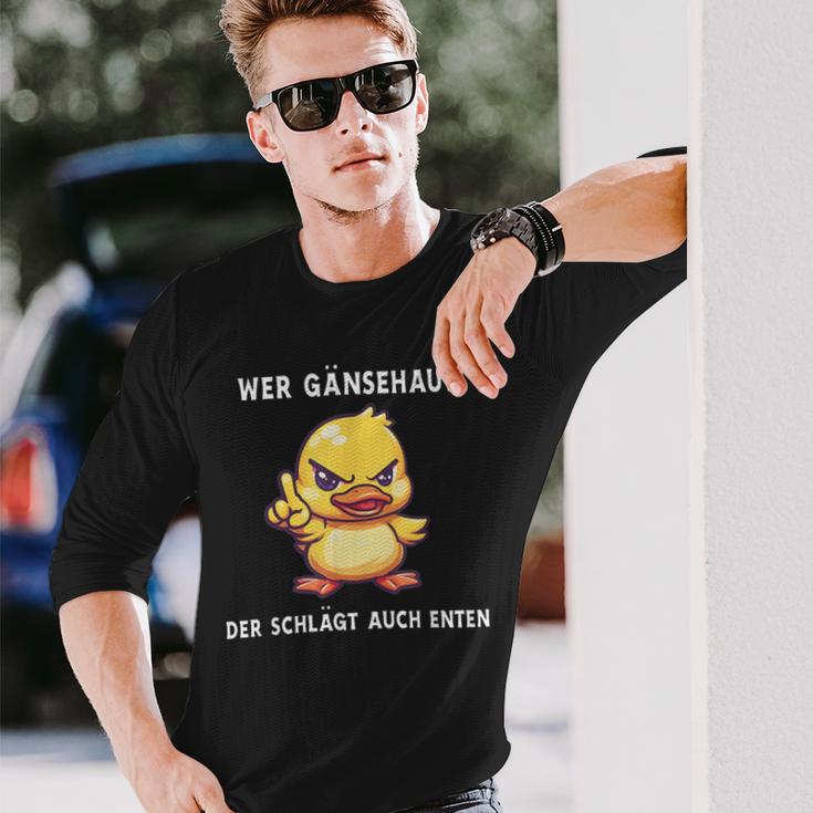 Wer Gänsehaut Der Schlägt Auch Enten Langarmshirts Geschenke für Ihn