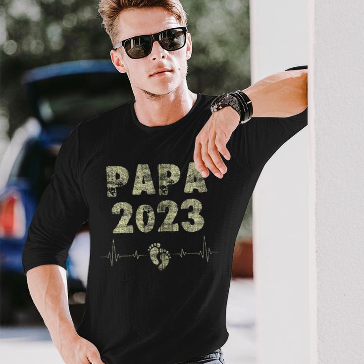 Werdender Papa 2023 Frischgebackener Papa 2023 Geburt Papa Kapuzenjacke Langarmshirts Geschenke für Ihn