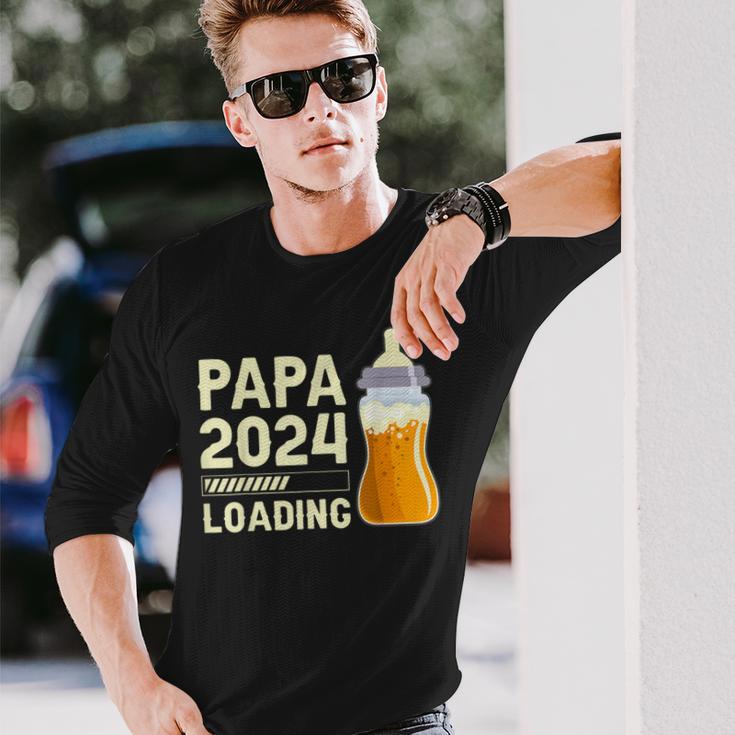 'Werdender Papa Zututkunft Papa Papa 2024 Loading' Langarmshirts Geschenke für Ihn