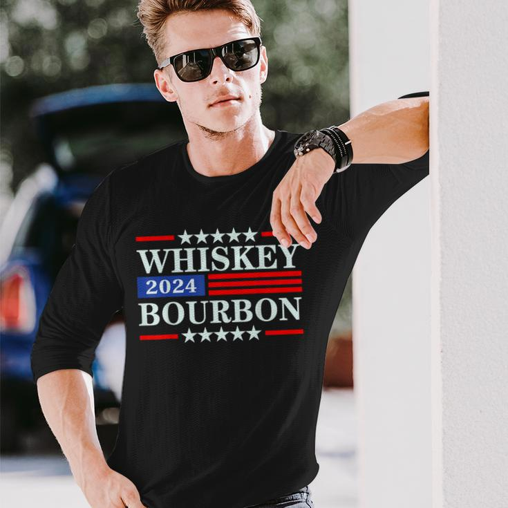 Whiskey 2024 Bourbon Long Sleeve T-Shirt Gifts for Him