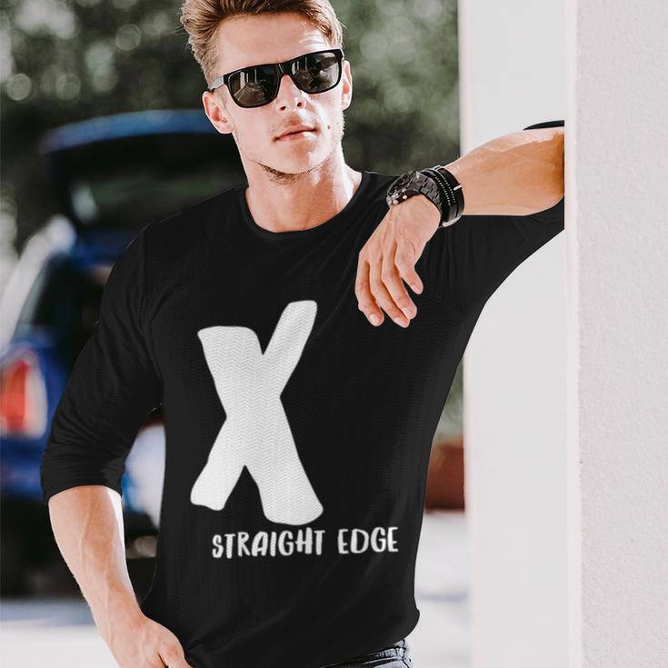 X Straight Edge Hardcore Punk Rock Band Fan Outfit Long Sleeve T-Shirt Gifts for Him