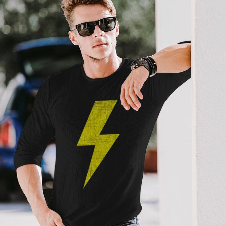 Yellow Thunderbolt Bolt Lightning Team Long Sleeve T-Shirt Gifts for Him