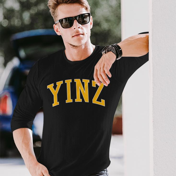 Yinz Retro Yinzer Pittsburgh Vintage Long Sleeve T-Shirt Gifts for Him