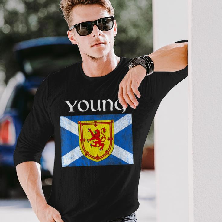 Young Clan Scottish Name Scotland Flag Long Sleeve T-Shirt Gifts for Him