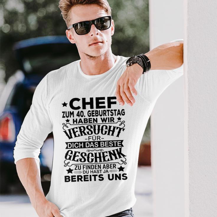 40Th Birthday Chef Für Dich Das Beste 40 Jahre Gray Langarmshirts Geschenke für Ihn