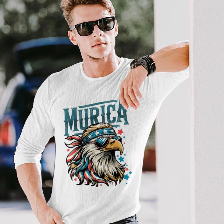 4Th Of July Patriotic Eagle July 4Th Usa Murica Long Sleeve T-Shirt Gifts for Him