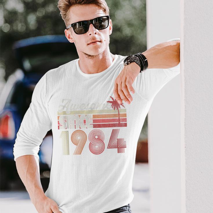 Awesome Since 1984 38Th Birthday Retro Vintage Long Sleeve T-Shirt Gifts for Him