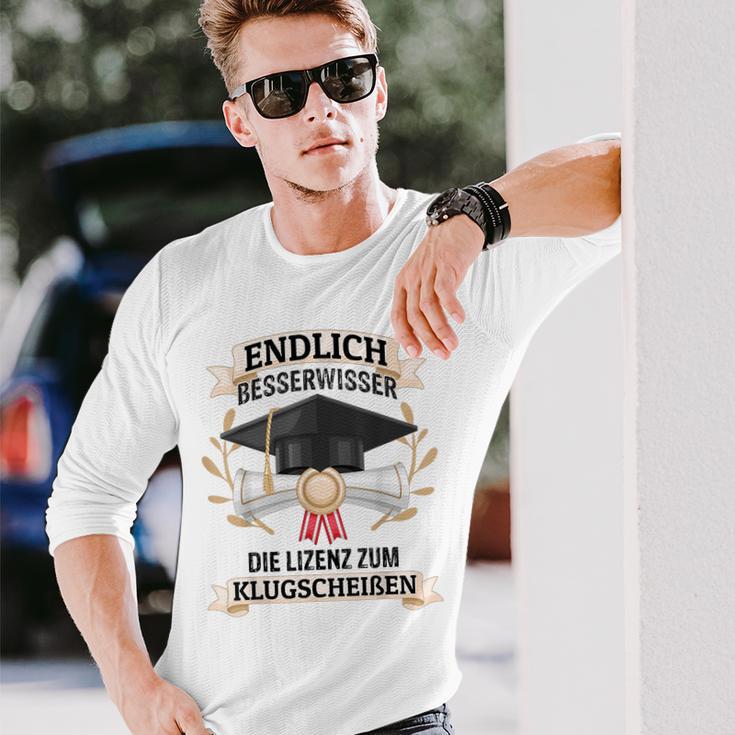 Bachelor Graduation Saying Exam Bestanden Uni Gra Langarmshirts Geschenke für Ihn