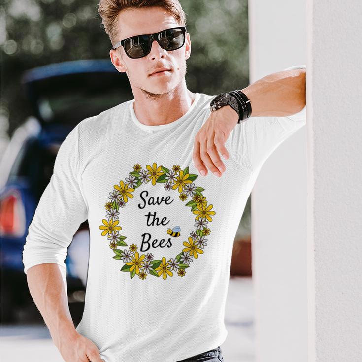 Beautiful Save The Bees-Bee Awareness Long Sleeve T-Shirt Gifts for Him