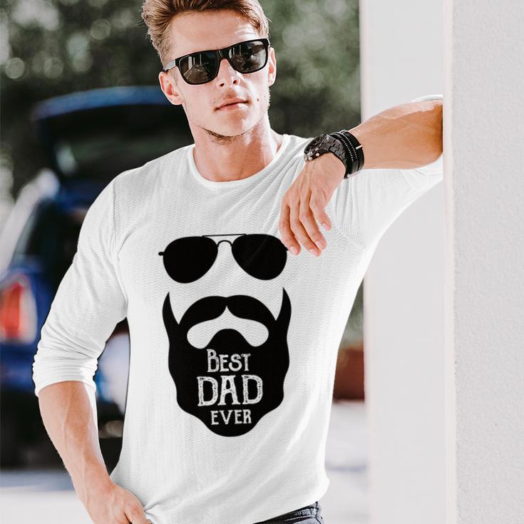 Best Dad Ever Bester Papa Für Bartträger Zum Herrentag Langarmshirts Geschenke für Ihn