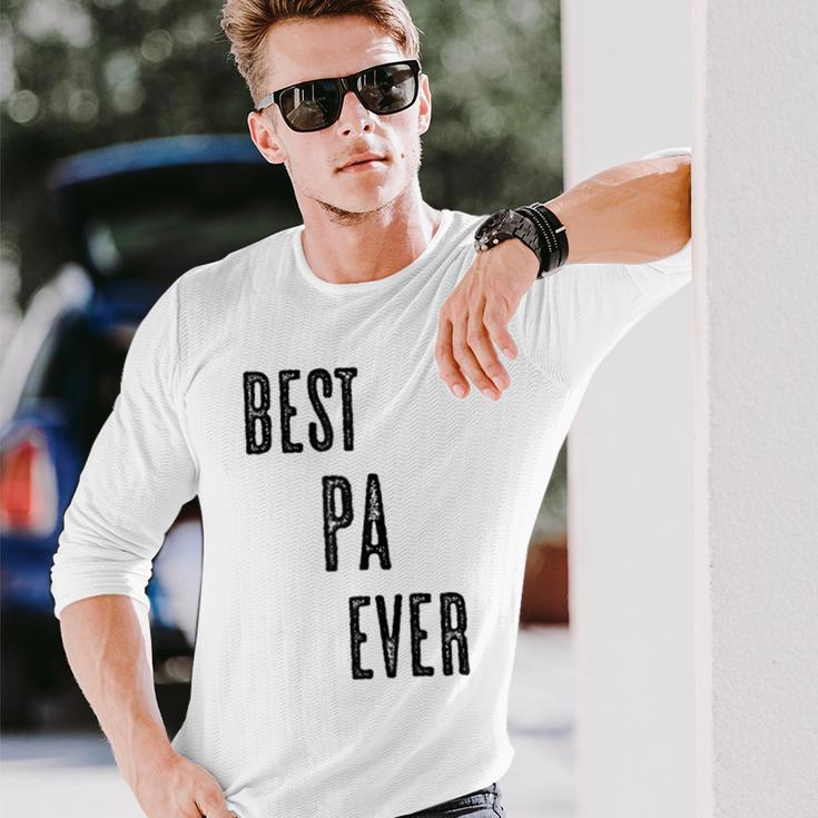 Best Pa Ever Cute Adults Papa Dad Grandpa Raglan Langarmshirts Geschenke für Ihn