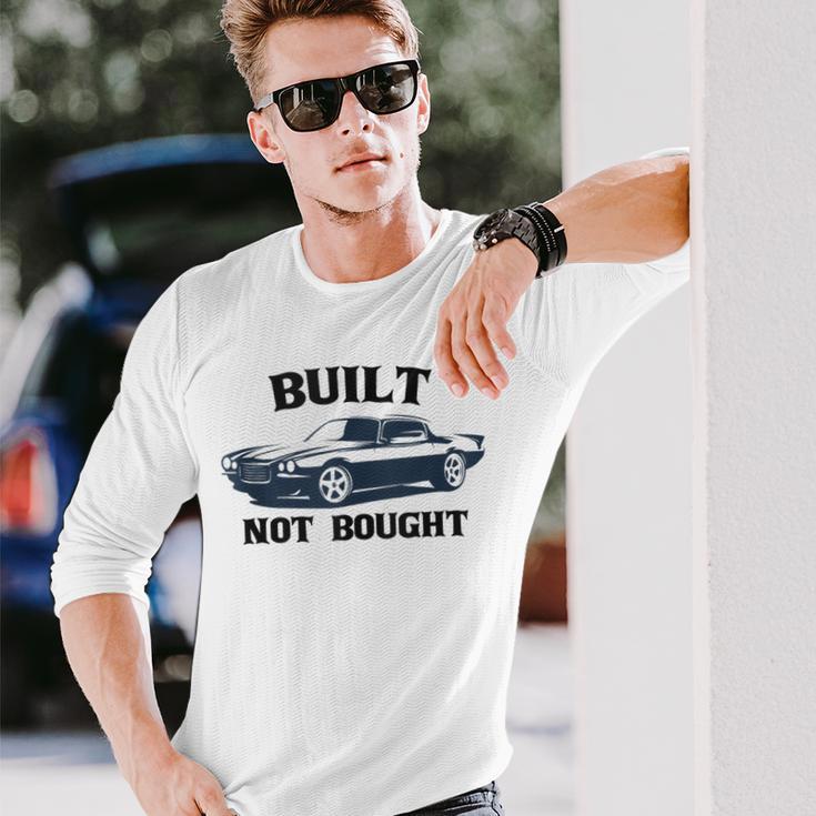 Built-Not-Bought Mechanical Muscle Cars Vintage Graphic Mens Long Sleeve T-Shirt Gifts for Him