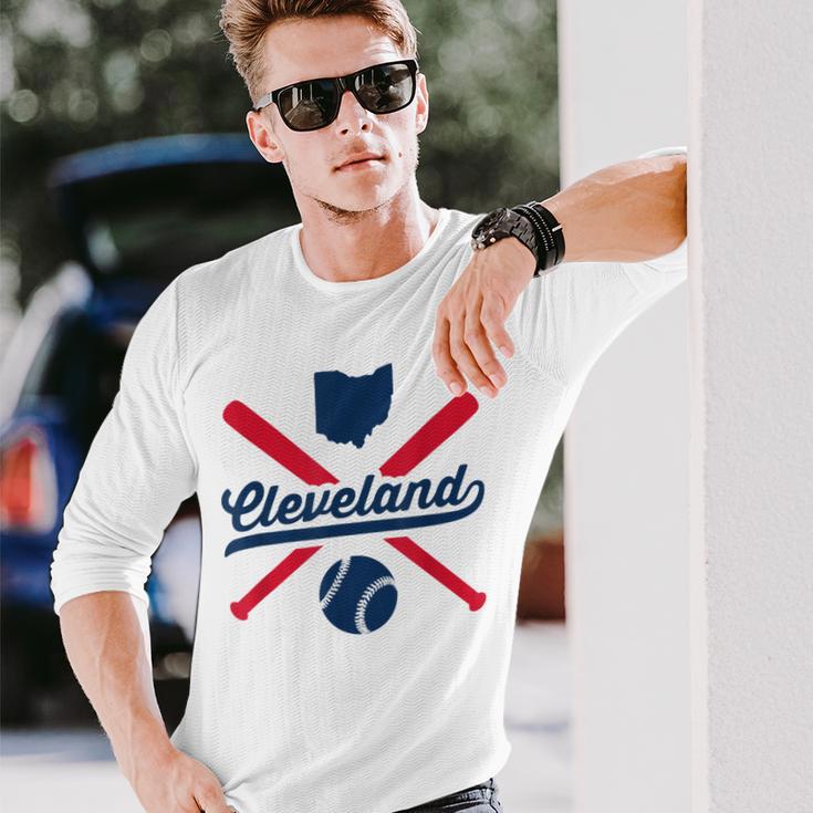 Cleveland Baseball Vintage Ohio Pride Love City Long Sleeve T-Shirt Gifts for Him