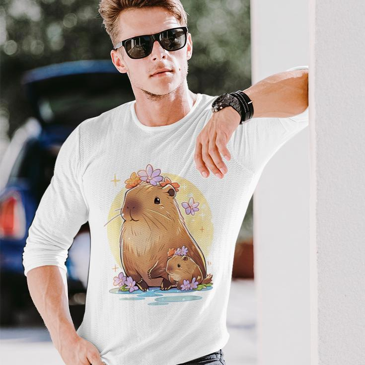 Cute Capybara Capybara Lover Long Sleeve T-Shirt Gifts for Him