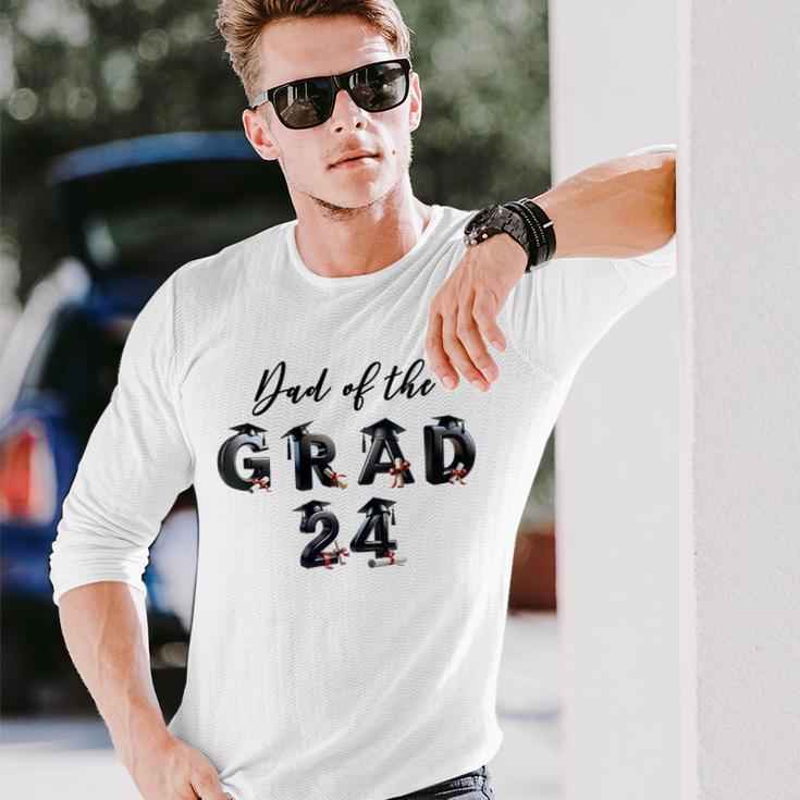 Damen Papa Der Graduate Classon 2024 Mit-Ausschnitt Langarmshirts Geschenke für Ihn