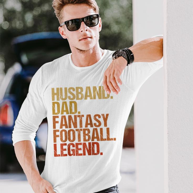 Ehemann Papa Fantasy Football Legend Cooles Ater Herren Raglan Langarmshirts Geschenke für Ihn