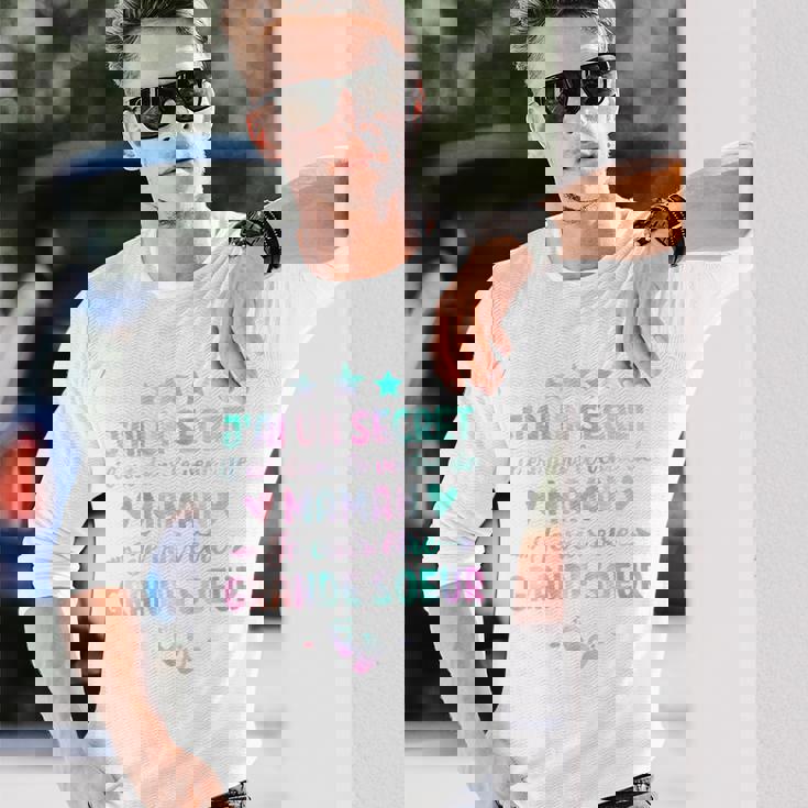 Enfant J'ai Un Secret Je Vais Etre Grande Soeur Future Grande Soeur T-shirt à manches longues Cadeaux pour lui