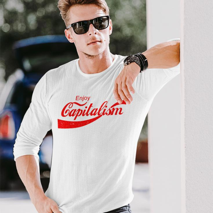 Enjoy Capitalism For American Entrepreneurs Langarmshirts Geschenke für Ihn