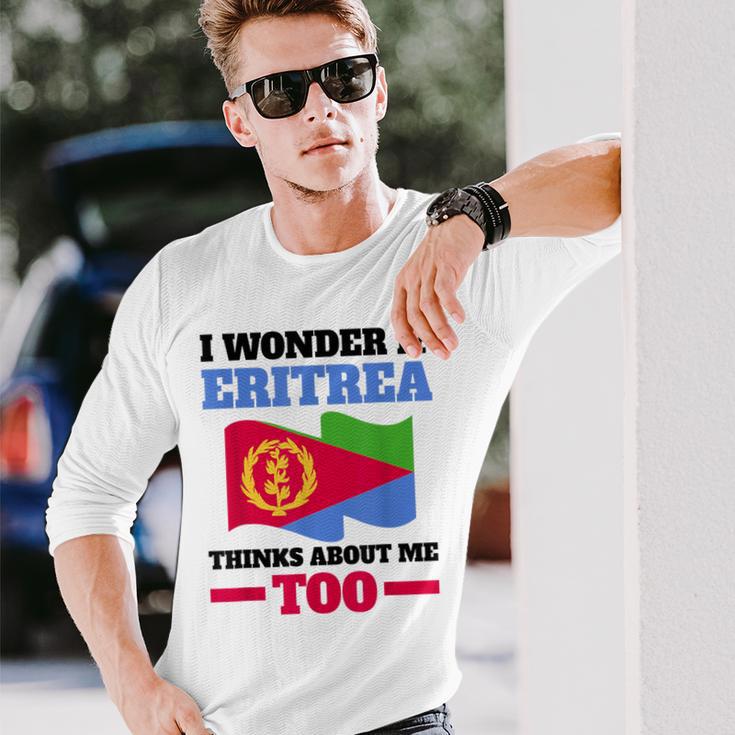 Eritrea Eritreische Flagge Langarmshirts Geschenke für Ihn