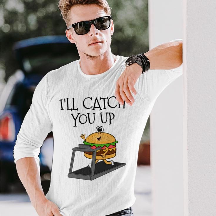 Fast-Food-Burger Fitness-Läufer Lustig Langarmshirts Geschenke für Ihn