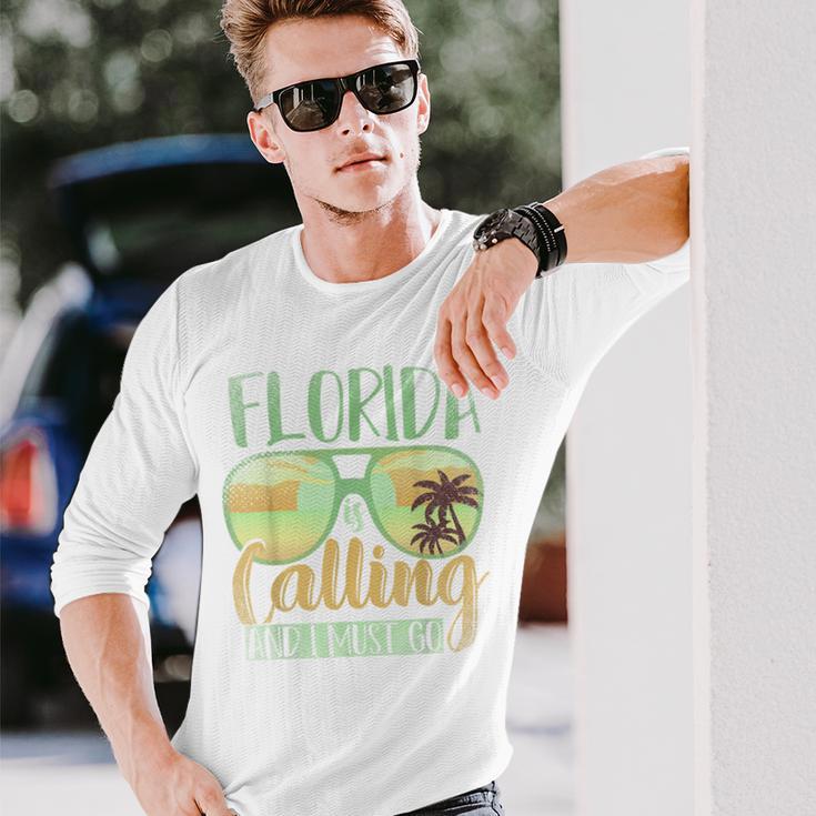 Florida Ruft Mich Und Ich Muss Gehen Florida White Langarmshirts Geschenke für Ihn