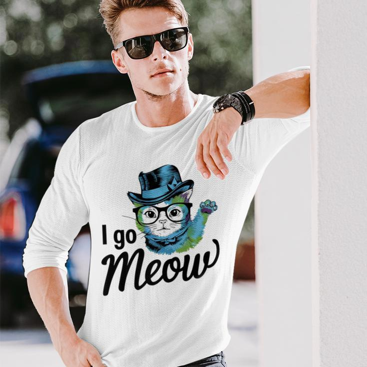 I Go Meow Cute Singing Cat Meme Long Sleeve T-Shirt Gifts for Him