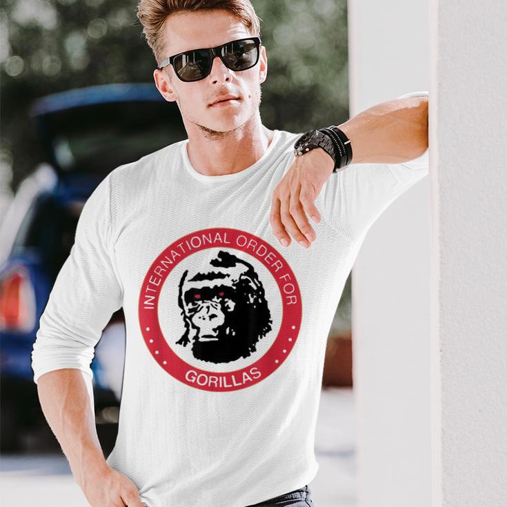 International Order For Gorillas Nerd Geek Graphic Long Sleeve T-Shirt Gifts for Him