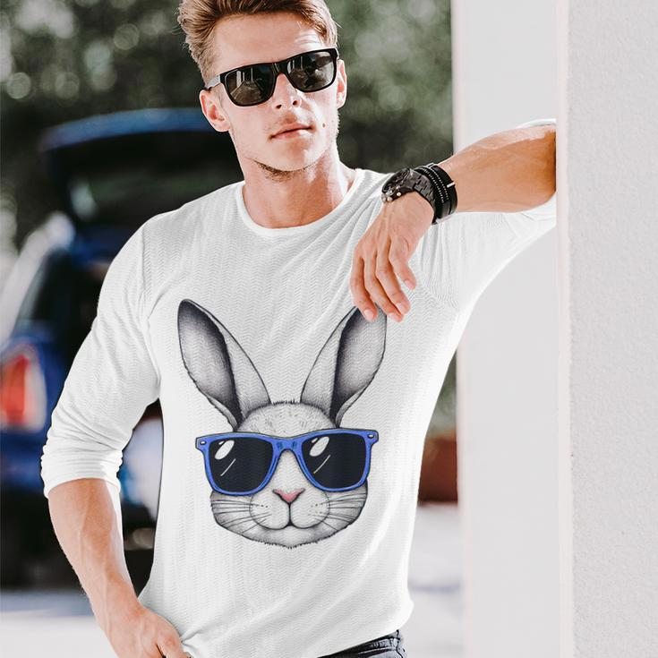 Rabbit Bunny Face Sunglasses Easter For Boys Men Long Sleeve T-Shirt Gifts for Him