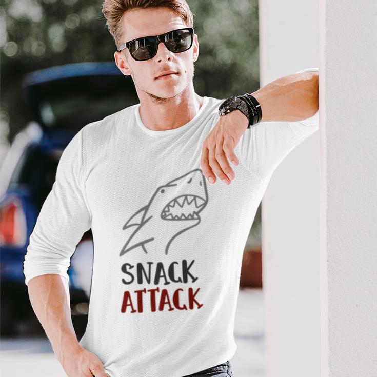 Shark Lovers Snack Attack Great 4 All Long Sleeve T-Shirt Gifts for Him