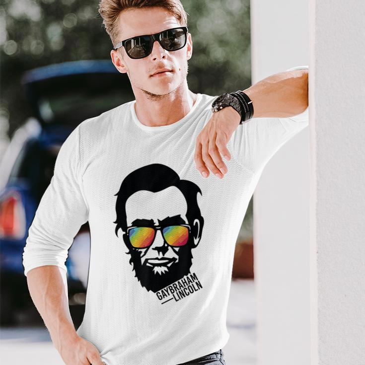 Gaybraham Lincoln American Lgbtq Gay Pride Long Sleeve T-Shirt Gifts for Him