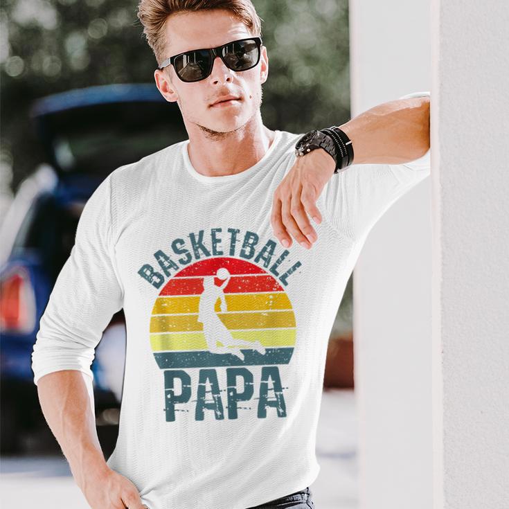 Herren Basketball Papa Basketballspieler Dadatertag Langarmshirts Geschenke für Ihn