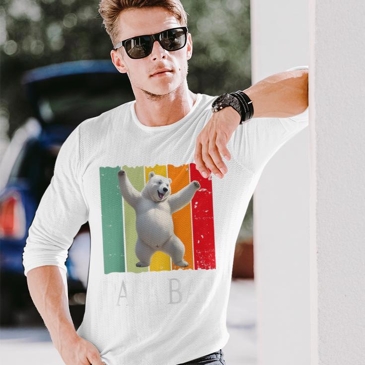 Herren Papa Bäratertag Retroater & Opa Geschenk Geburtstags Raglan Langarmshirts Geschenke für Ihn