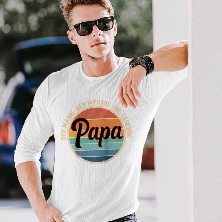 Herrenaterintage Geschenk Der Mann Der Mythos Die Legende Papa Raglan Langarmshirts Geschenke für Ihn