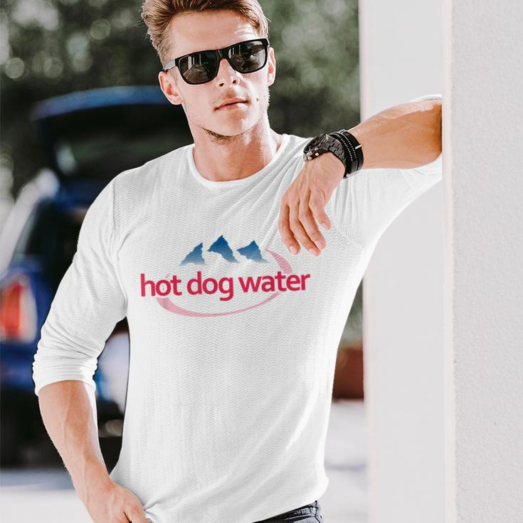 Hot Dog Water Meme Bottled Water Long Sleeve T-Shirt Gifts for Him