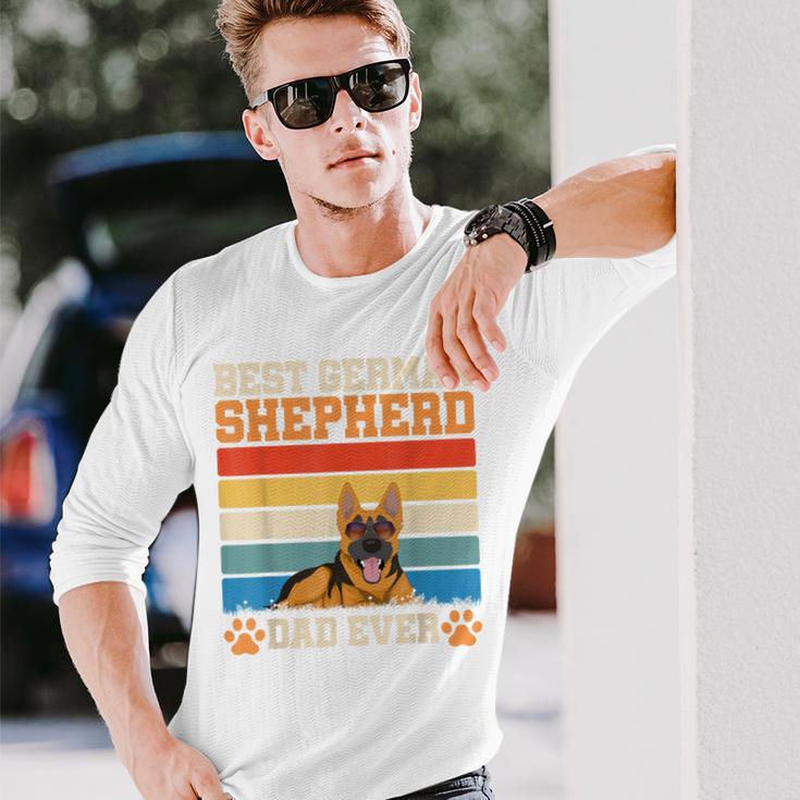 Hunde Papaatertag Geschenk Retro Deutscher Schäferhund Langarmshirts Geschenke für Ihn